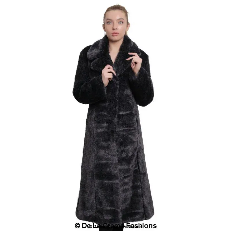 Womens Faux Fur Long Coat