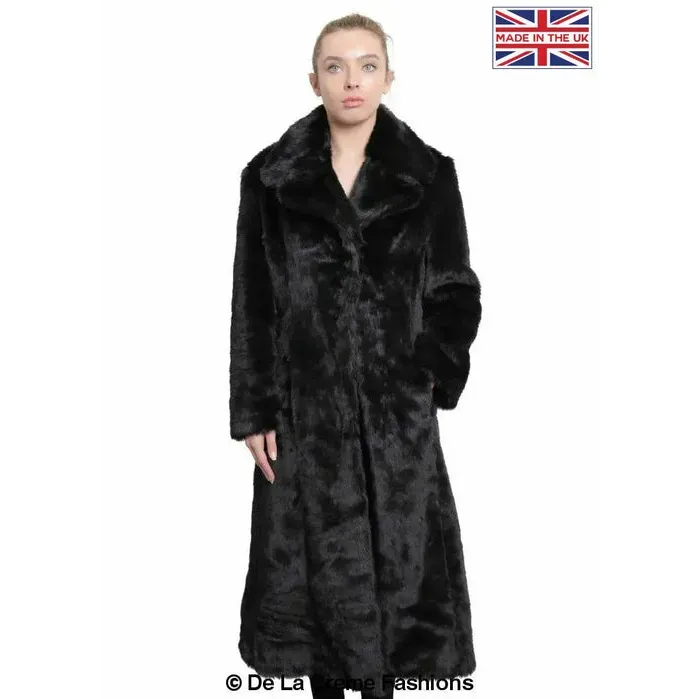 Womens Faux Fur Long Coat